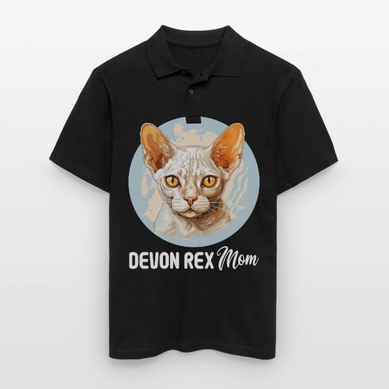 Devon Rex Kätzchen Devon Rex Katze Männer Poloshirt