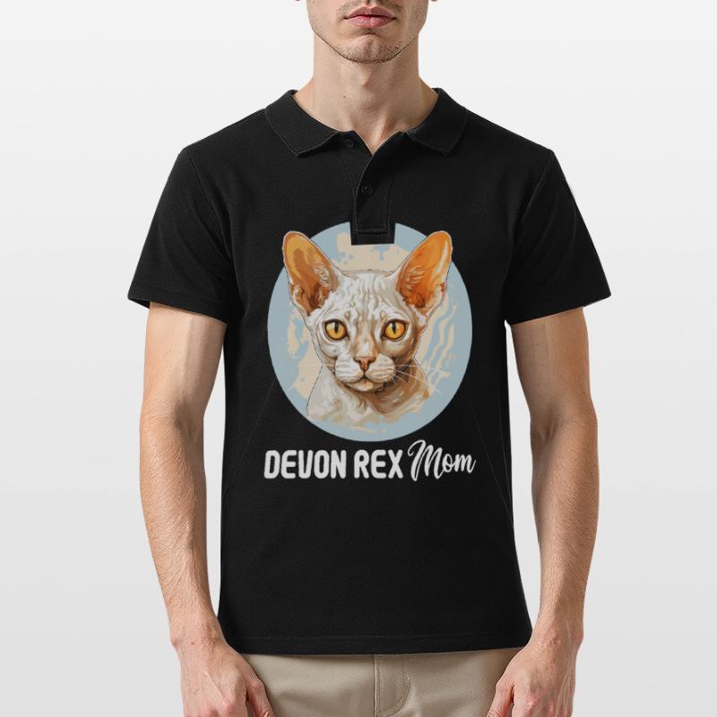 Devon Rex Kätzchen Devon Rex Katze Männer Poloshirt