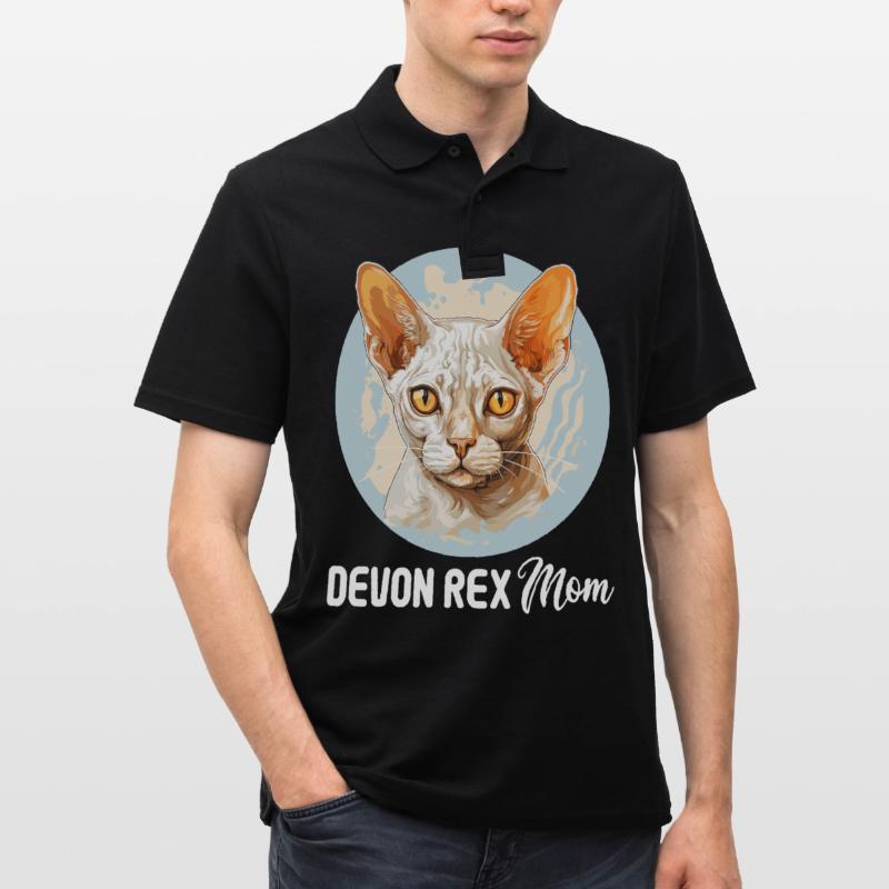 Devon Rex Kätzchen Devon Rex Katze Männer Poloshirt