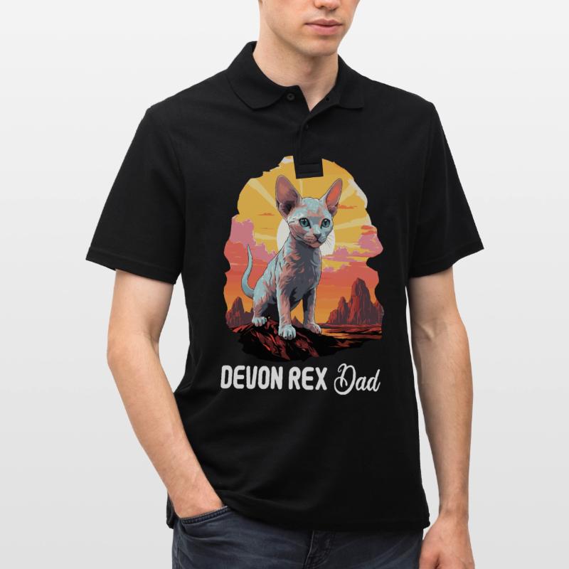 Devon Rex Kätzchen Devon Rex Katze Männer Poloshirt