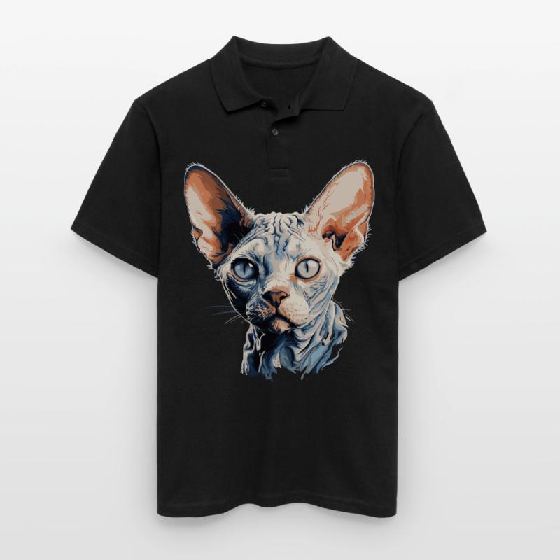 Devon Rex Kätzchen Devon Rex Katze Männer Poloshirt