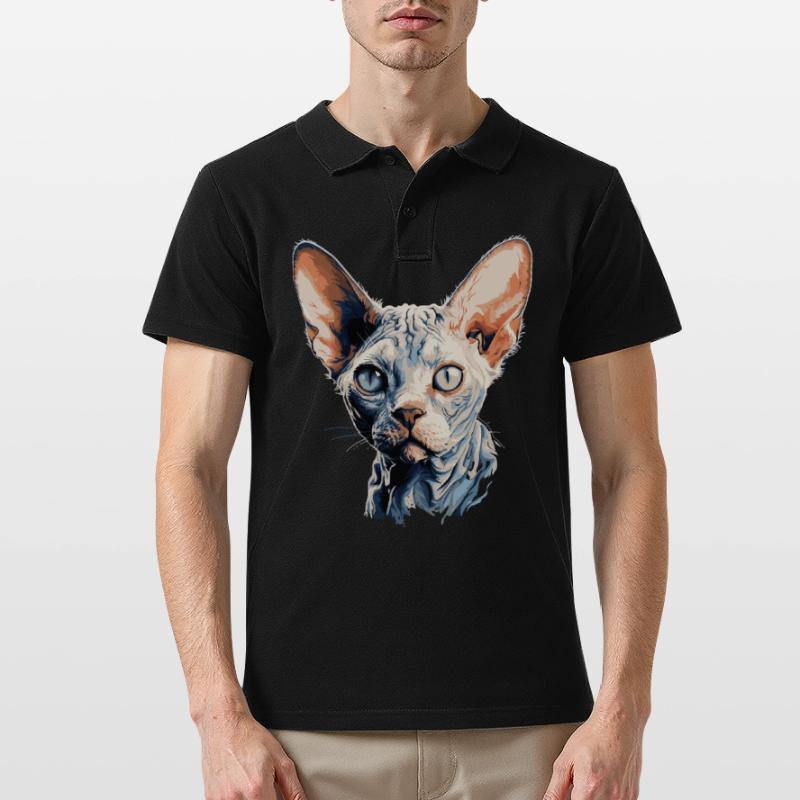 Devon Rex Kitten Devon Rex Cat Men's Polo Shirt