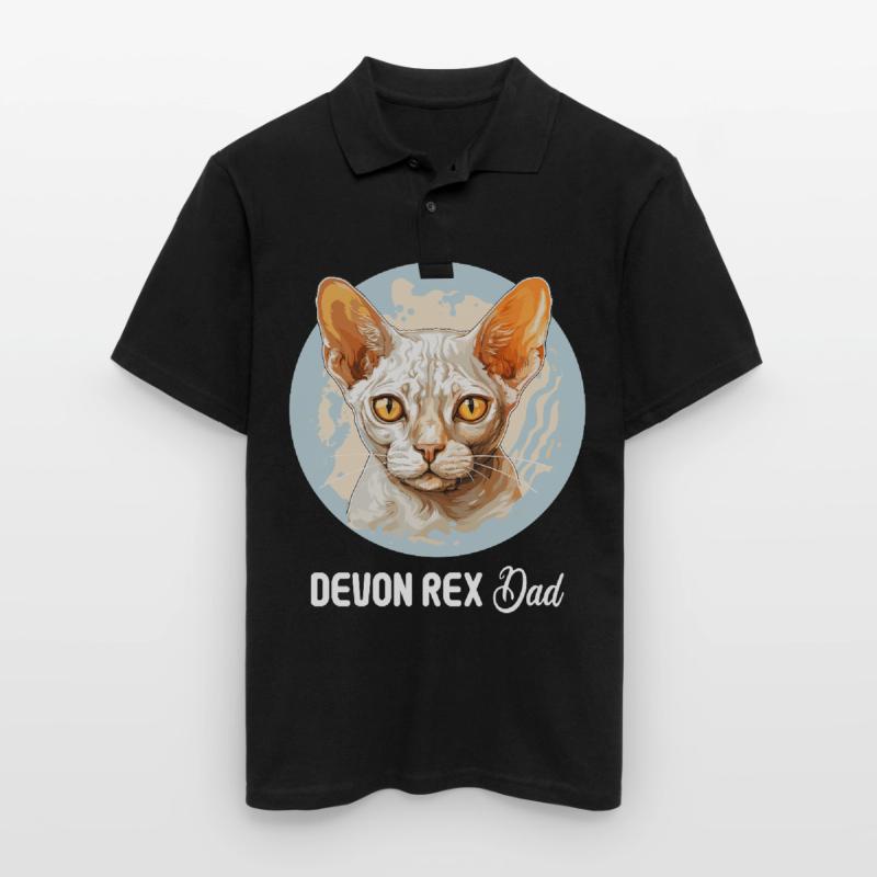 Devon Rex Kätzchen Devon Rex Katze Männer Poloshirt