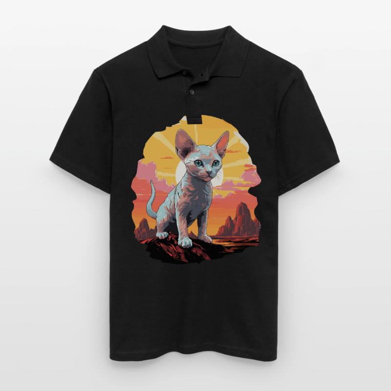 Chaton Devon Rex Chat Devon Rex Polo Homme