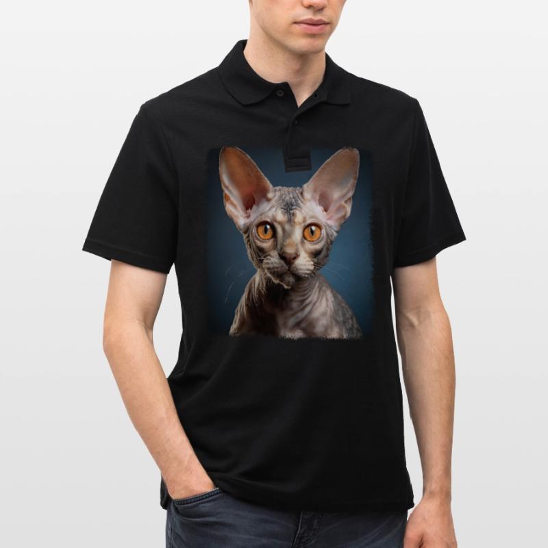 Chaton Devon Rex Chat Devon Rex Polo Homme