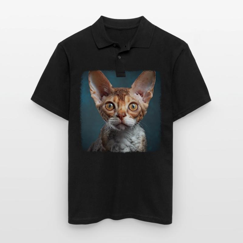 Devon Rex Kätzchen Devon Rex Katze Männer Poloshirt