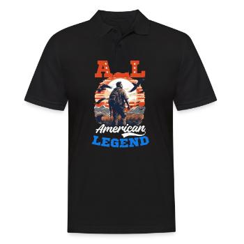 Vogelbeobachter All American Birdwatching Legend - Männer Poloshirt - Schwarz - Vorne - Kai (181cm)