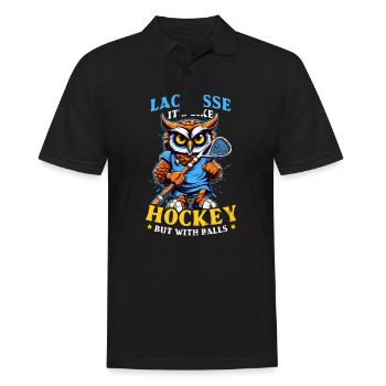Entraîneur de crosse comme Hokey mais avec des balles Owl - Polo Homme - noir - Devant - Kai (181cm)