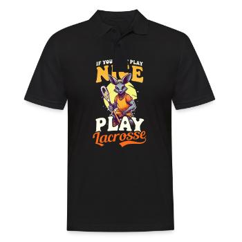 Lacrosse-Trainer kann nicht nett spielen Lacrosse Bunny - Männer Poloshirt - Schwarz - Vorne - Kai (181cm)