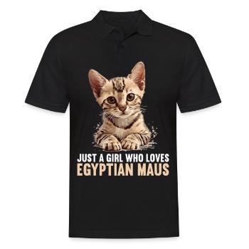 Mau égyptien Chaton Chat égyptien Mau - Polo Homme - noir - Devant - Kai (181cm)