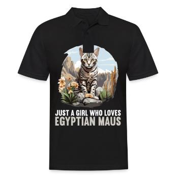 Mau égyptien Chaton Chat égyptien Mau - Polo Homme - noir - Devant - Kai (181cm)