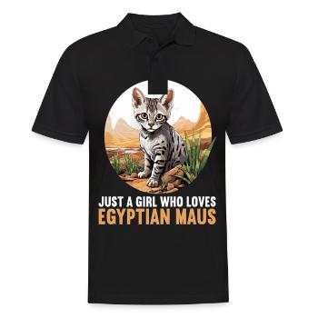 Mau égyptien Chaton Chat égyptien Mau - Polo Homme - noir - Devant - Kai (181cm)
