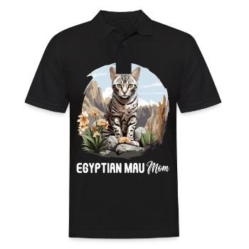 Mau égyptien Chaton Chat égyptien Mau - Polo Homme - noir - Devant - Kai (181cm)