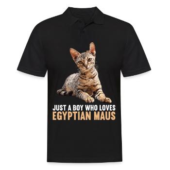 Mau égyptien Chaton Chat égyptien Mau - Polo Homme - noir - Devant - Kai (181cm)