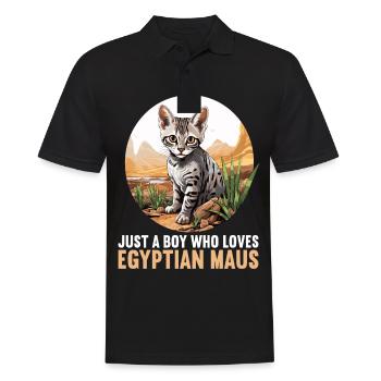 Mau égyptien Chaton Chat égyptien Mau - Polo Homme - noir - Devant - Kai (181cm)