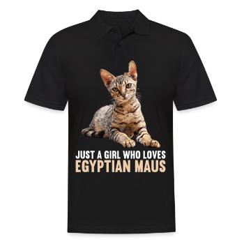 Mau égyptien Chaton Chat égyptien Mau - Polo Homme - noir - Devant - Kai (181cm)