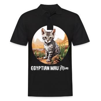 Mau égyptien Chaton Chat égyptien Mau - Polo Homme - noir - Devant - Kai (181cm)