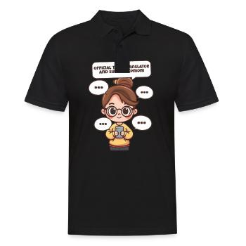 Fête des Mères Belle-mère Traductrice officielle pour adolescents - Polo Homme - noir - Devant - Kai (181cm)