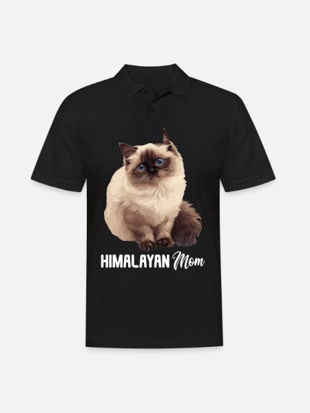 Himalayan Cat Colourpoint Katze - Men's Polo Shirt - black