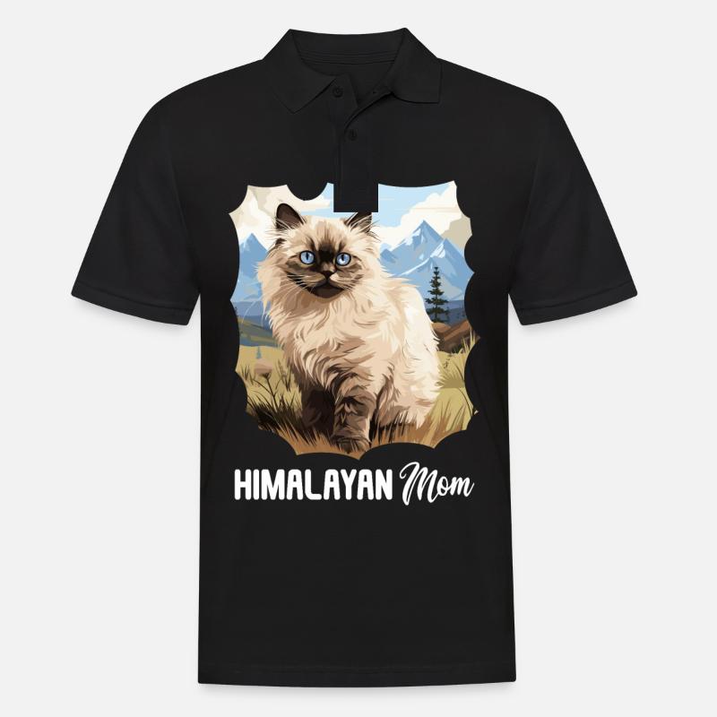 Himalayan Cat Colourpoint Katze - Men's Polo Shirt - black