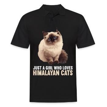 Himalayan Cat Colourpoint Katze - Men's Polo Shirt - black - Front - Kai (181cm)