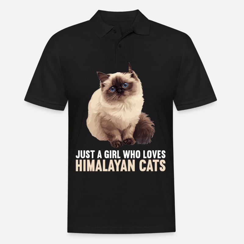 Himalayan Cat Colourpoint Katze - Men's Polo Shirt - black