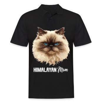 Himalayan Cat Colourpoint Katze - Men's Polo Shirt - black - Front - Kai (181cm)