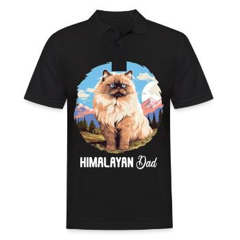 Himalayan Cat Colourpoint Katze - Men's Polo Shirt - black - Front - Kai (181cm)