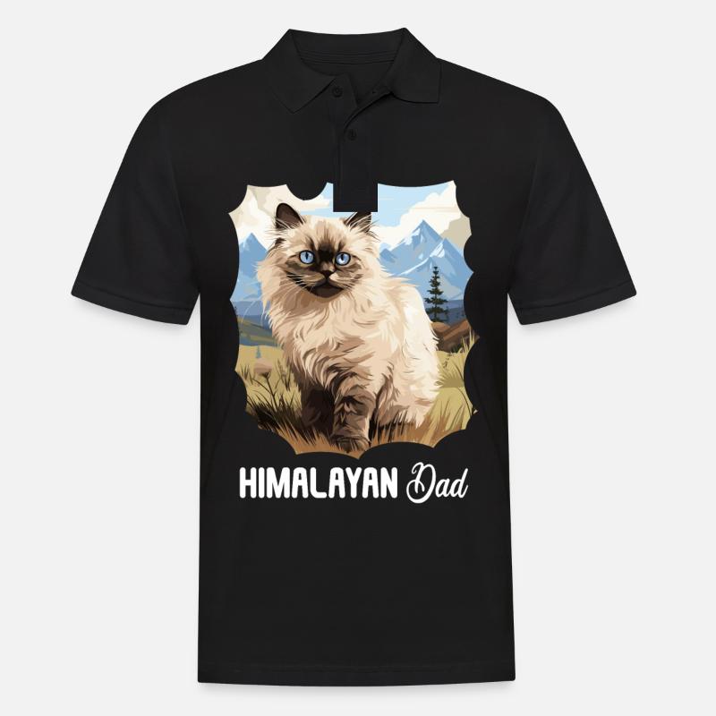 Himalayan Cat Colourpoint Katze - Men's Polo Shirt - black
