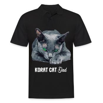 Korat Chaton Korat Chat - Polo Homme - noir - Devant - Kai (181cm)