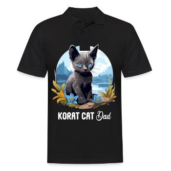 Korat Chaton Korat Chat - Polo Homme - noir - Devant - Kai (181cm)
