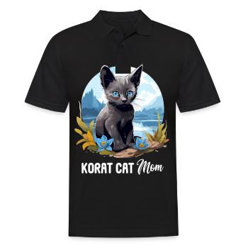 Korat Chaton Korat Chat - Polo Homme - noir - Devant - Kai (181cm)
