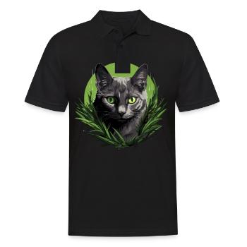Korat Chaton Korat Chat - Polo Homme - noir - Devant - Kai (181cm)