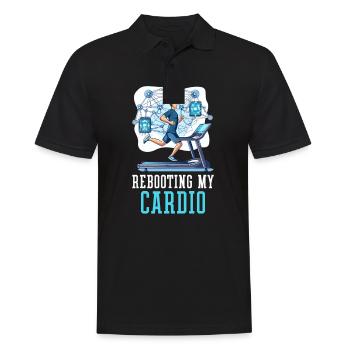 Network Engineering Rebooting Is My Cardio - Men's Polo Shirt - black - Front - Kai (181cm)