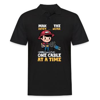 Network Engineering Making Internet Work - Men's Polo Shirt - black - Front - Kai (181cm)