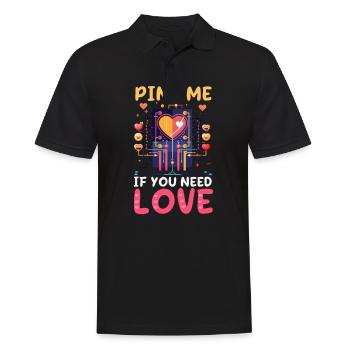 Network Engineering Ping Me If You Need Love - Men's Polo Shirt - black - Front - Kai (181cm)