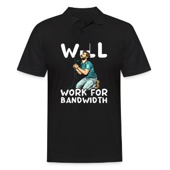 Network Engineering Will Work for Bandwidth - Men's Polo Shirt - black - Front - Kai (181cm)