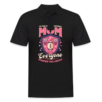 Maman de football Maman folle prévenue - Polo Homme - noir - Devant - Kai (181cm)