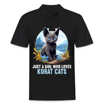 Korat Chaton Korat Chat - Polo Homme - noir - Devant - Kai (181cm)