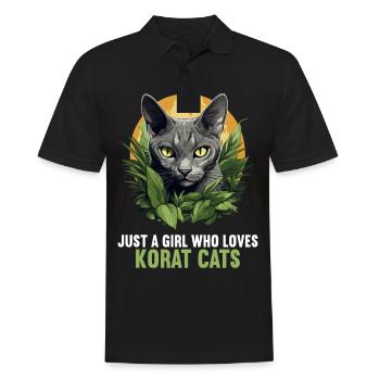 Korat Chaton Korat Chat - Polo Homme - noir - Devant - Kai (181cm)
