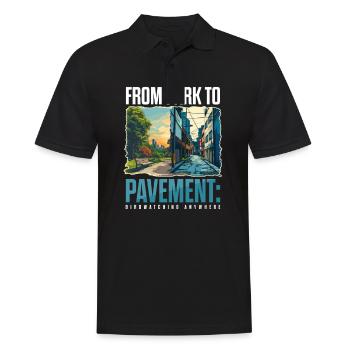 Urban Birdwatching From Park Pavement Birdwatching - Men's Polo Shirt - black - Front - Kai (181cm)