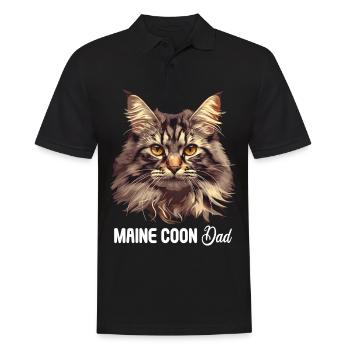 Maine Coon Kätzchen Maine Coon Katze - Männer Poloshirt - Schwarz - Vorne - Kai (181cm)
