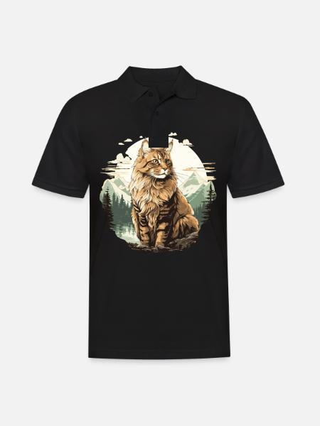Maine Coon Kätzchen Maine Coon Katze - Männer Poloshirt - Schwarz