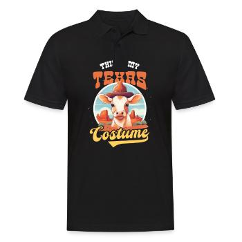 Texas-Liebhaber, das ist mein Texas-Kostüm - Männer Poloshirt - Schwarz - Vorne - Kai (181cm)