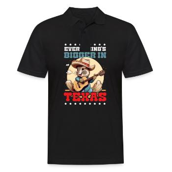 Texas Lover Alles größer in Texas - Männer Poloshirt - Schwarz - Vorne - Kai (181cm)