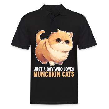 Munchkin Kätzchen Munchkin Katze - Männer Poloshirt - Schwarz - Vorne - Kai (181cm)