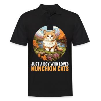 Munchkin Kätzchen Munchkin Katze - Männer Poloshirt - Schwarz - Vorne - Kai (181cm)