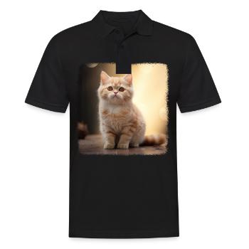 Munchkin Kätzchen Munchkin Katze - Männer Poloshirt - Schwarz - Vorne - Kai (181cm)