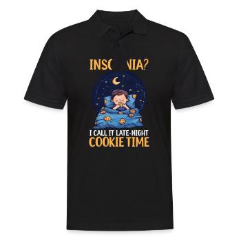 Insomnie des amateurs de cookies ? L'heure des cookies de fin de soirée - Polo Homme - noir - Devant - Kai (181cm)