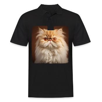 Persian Cat Perserkatze - Männer Poloshirt - Schwarz - Vorne - Kai (181cm)